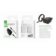 Cargador de pared UE QC+PD GaN de 20 W con cable C-C (negro) - MX0080 NE