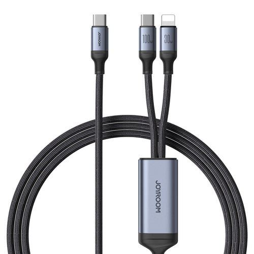 Joyroom Speedy Series S-A21 2in1 USB-C - USB-C / Lightning cable 100W 1.5m - black