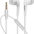 Fone de Ouvido com Fio 3.5mm com Microfone , In-Ear 1.2m Branco