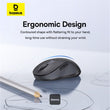 Baseus F02 Ergonomic Dual-Mode Wireless Mouse | Bluetooth 5.2 and 2.4Ghz Connectivity, Silent Buttons, 5 DPI Modes - Black
