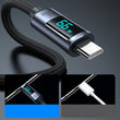 Joyroom Prism Series A16 USB to Type-C Cable 66W 1.2m with LED Display - Black