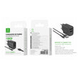 Cargador de pared doble USB UE 5 V/2,4 A con cable USB a Lightning (negro) - MX0073 NE